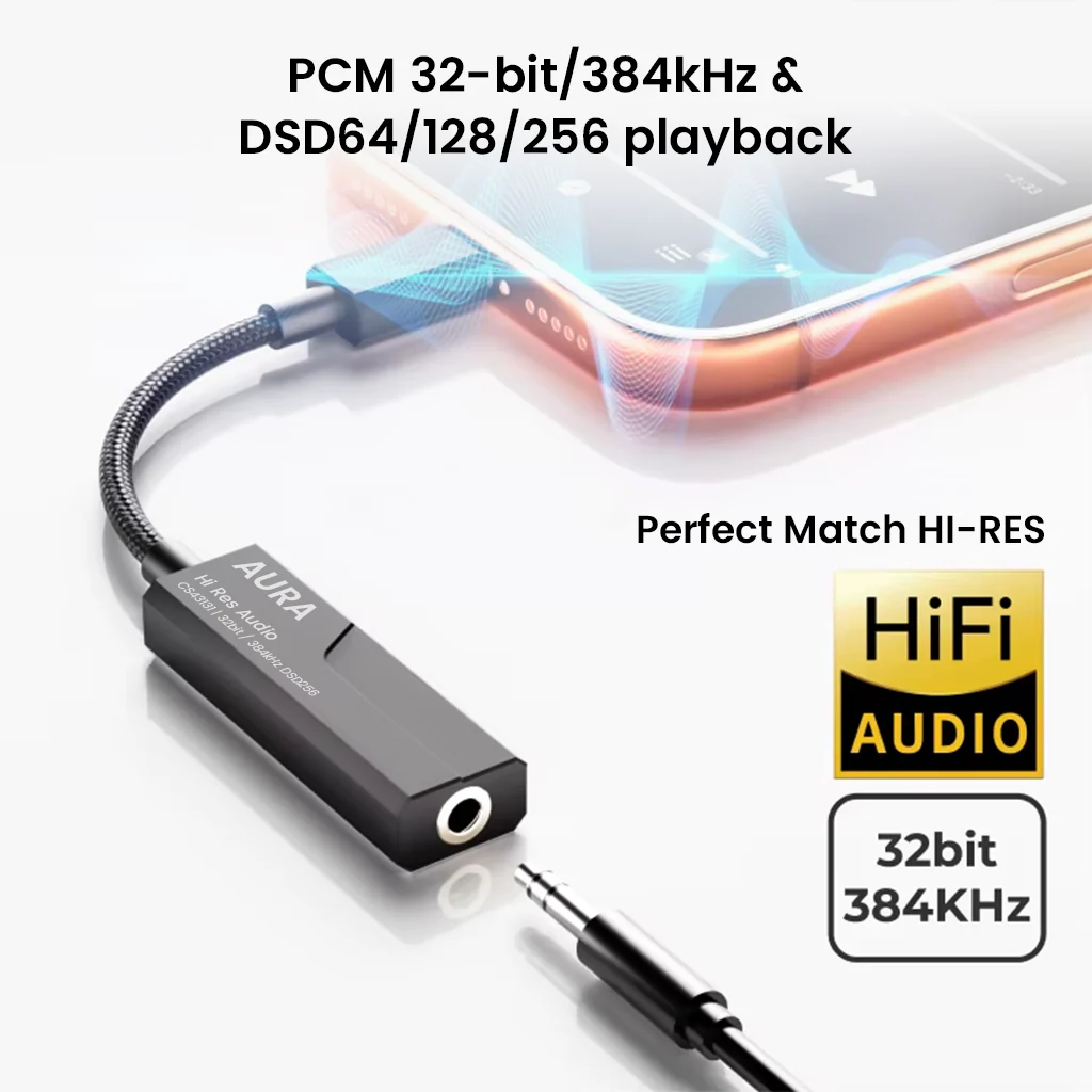 AUDIOCULAR AURA Hi-Res Portable DAC Dongle CS43131 + SGM8262 Amp - Image 4