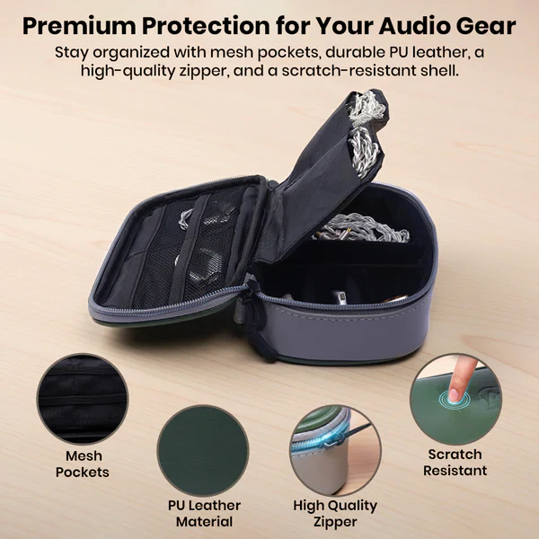 AUDIOCULAR CRATE AC43 PU Leather Carry Case For Earphones and In-ear monitors - Image 6