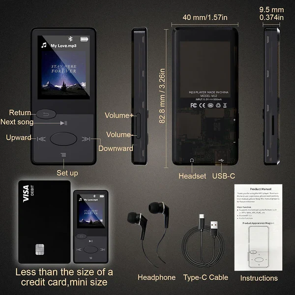 AUDIOCULAR M12 Portable Mp3 Music Player - Image 8