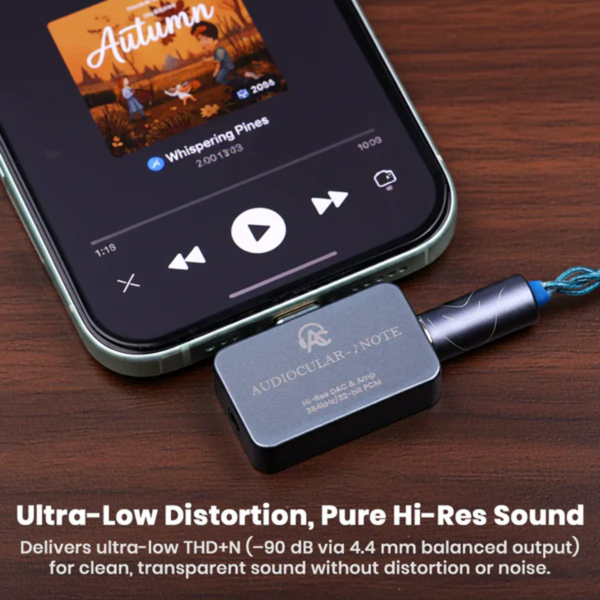 AUDIOCULAR Note Hi-Res Portable DAC Dongle KT02H20 DAC + OPA97220 AMP - Image 5