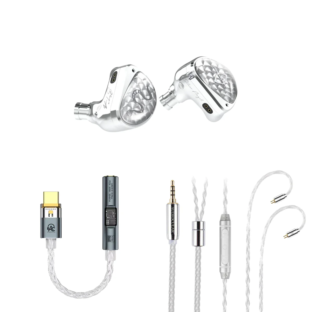 EarAcoustic STA-Hi End Series IEM, Audiocular Spark DAC & Audiocular C03 Cable With Microphone
