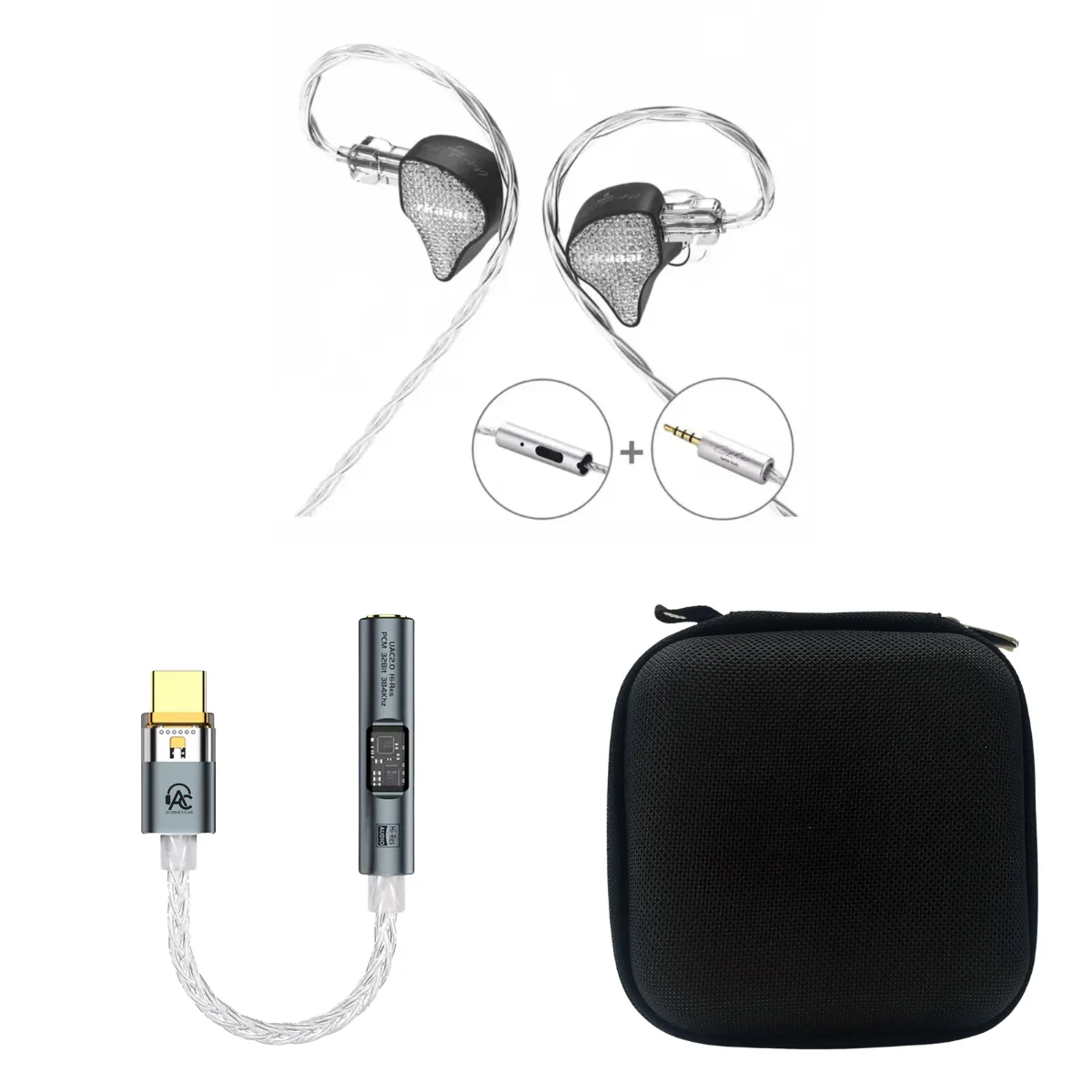 EarAcoustic x Zkaaai Cipher IEM With Mic, Audiocular Spark DAC & EarAudio Carry Case - Image 2