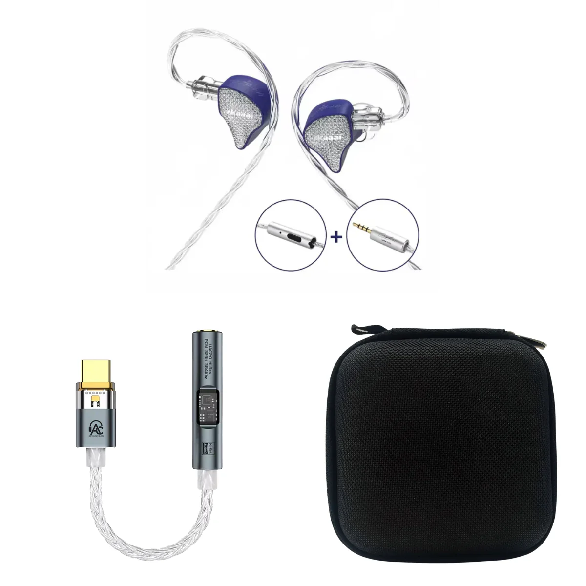EarAcoustic x Zkaaai Cipher IEM With Mic, Audiocular Spark DAC & EarAudio Carry Case - Image 3
