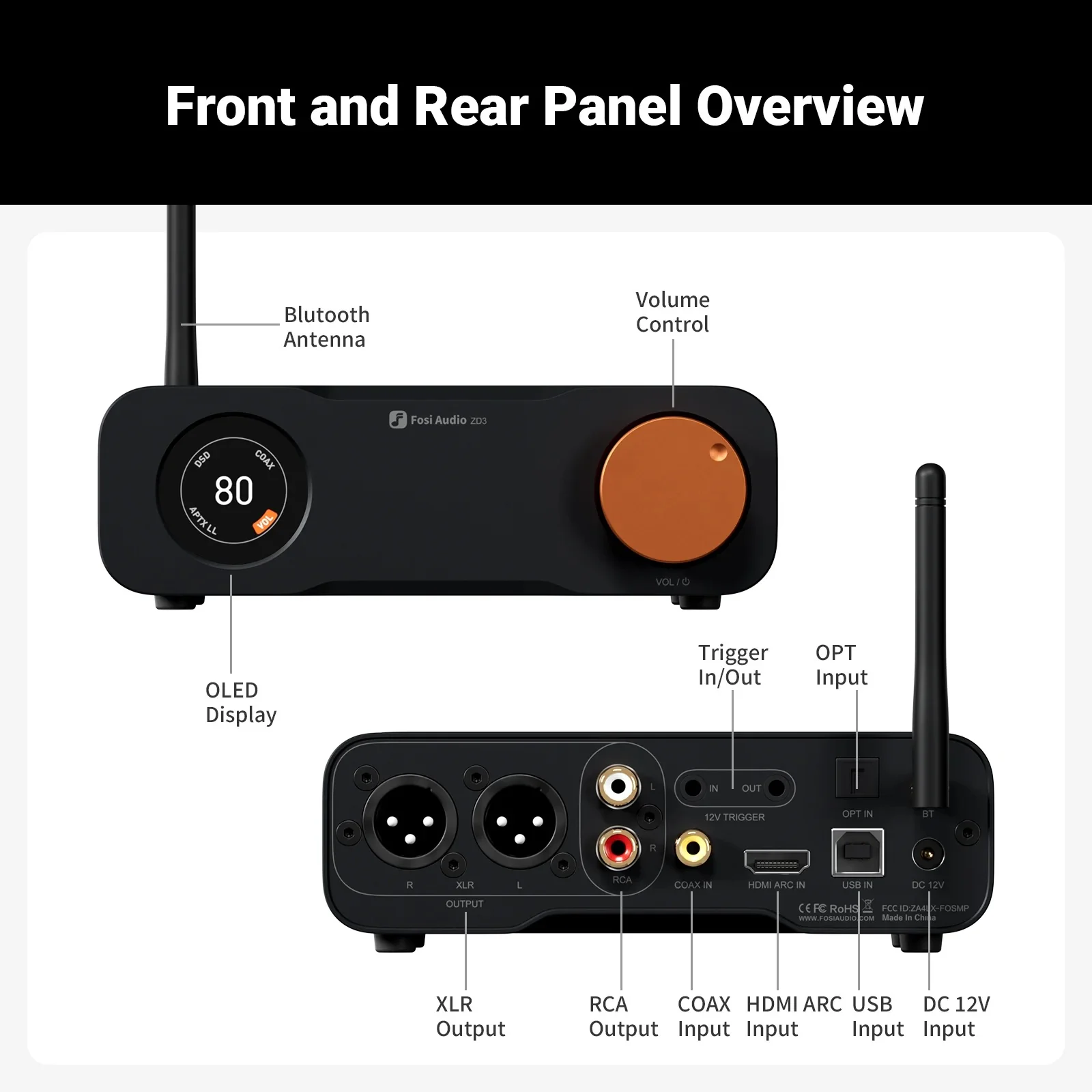 Fosi Audio ZD3 Fully Balanced DAC & Preamplifier - Image 7