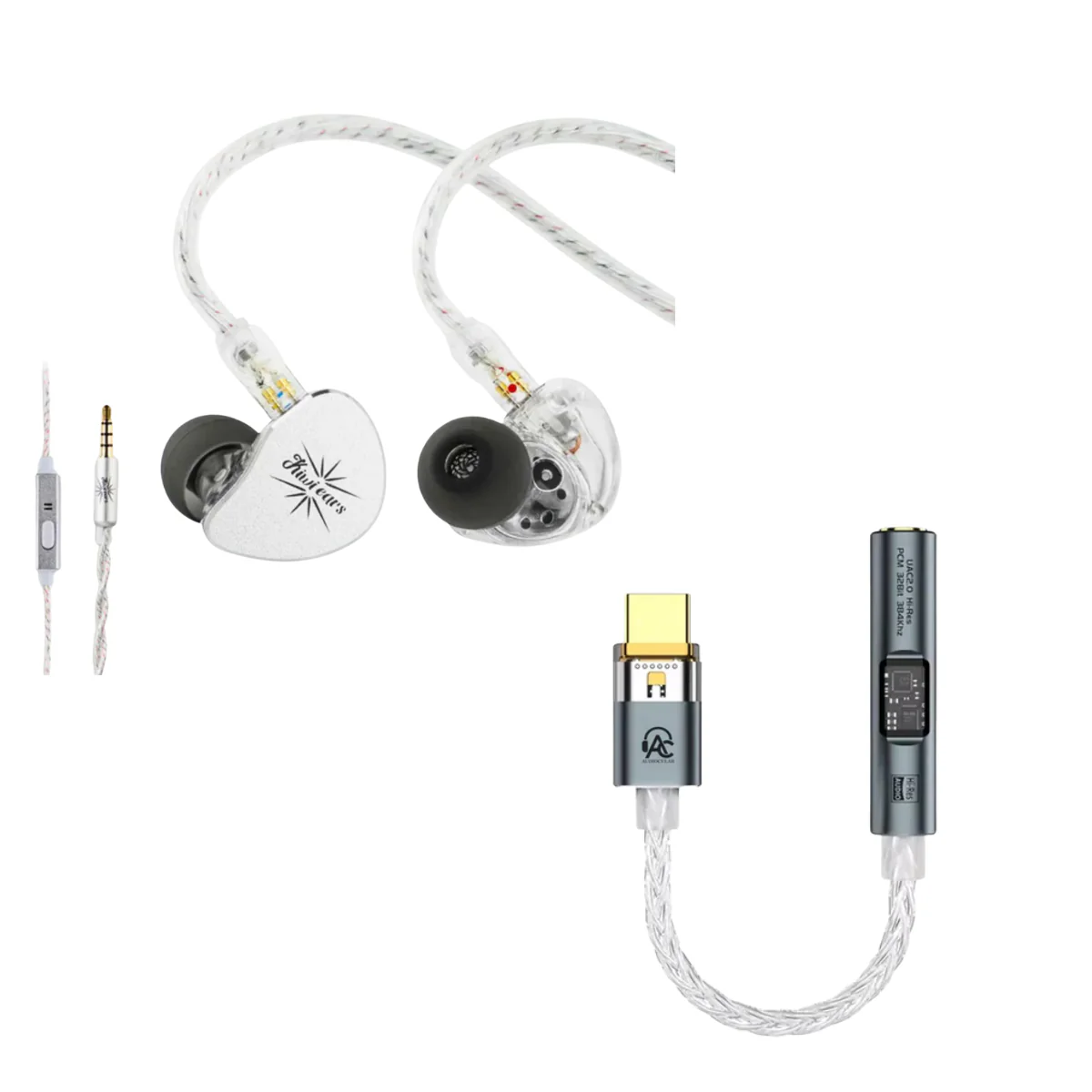 Kiwi Ears Belle IEM With Mic 3.5mm & Audiocular SPARK DAC