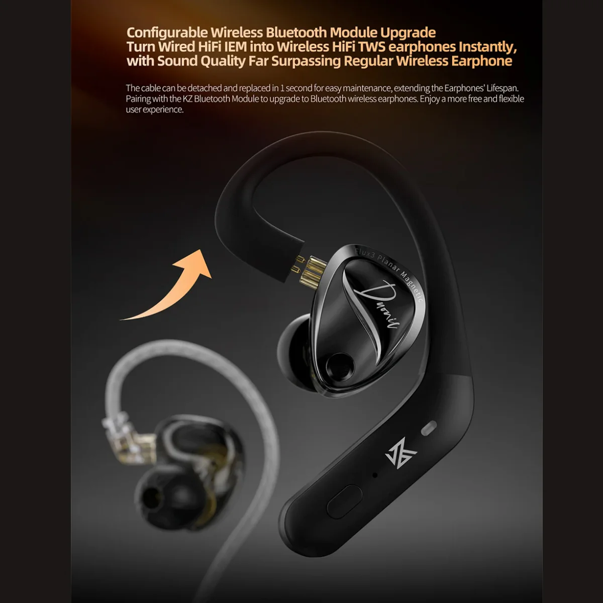 KZ Duonic Tri-Magnetic Planar Driver IEM With Mic - Image 25